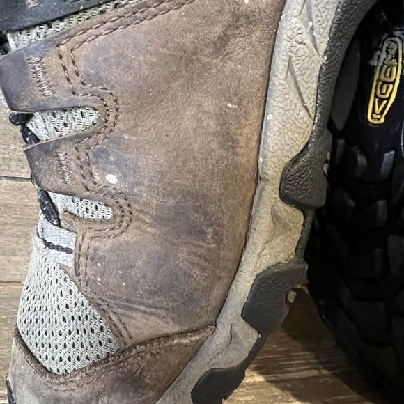 Mens Keen Steens Vent Brown Leather Outdoor Hiking Shoes Sneakers Size 8.5 M GUC - Picture 6 of 10